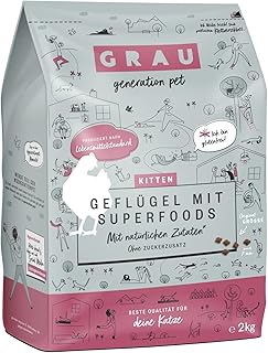 GRAU The Original - Dry Food for Cats - Kittens - Poultry with Superfoods, Pack of 1 (1 x 2 kg), Gluten-Free, for Kittens product image