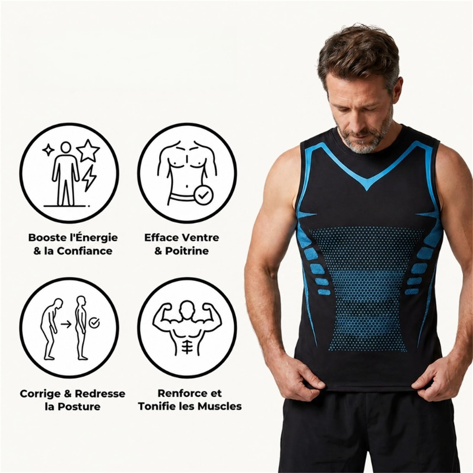 Velion Core Débardeur Gainant Homme Respirant Ice Silk