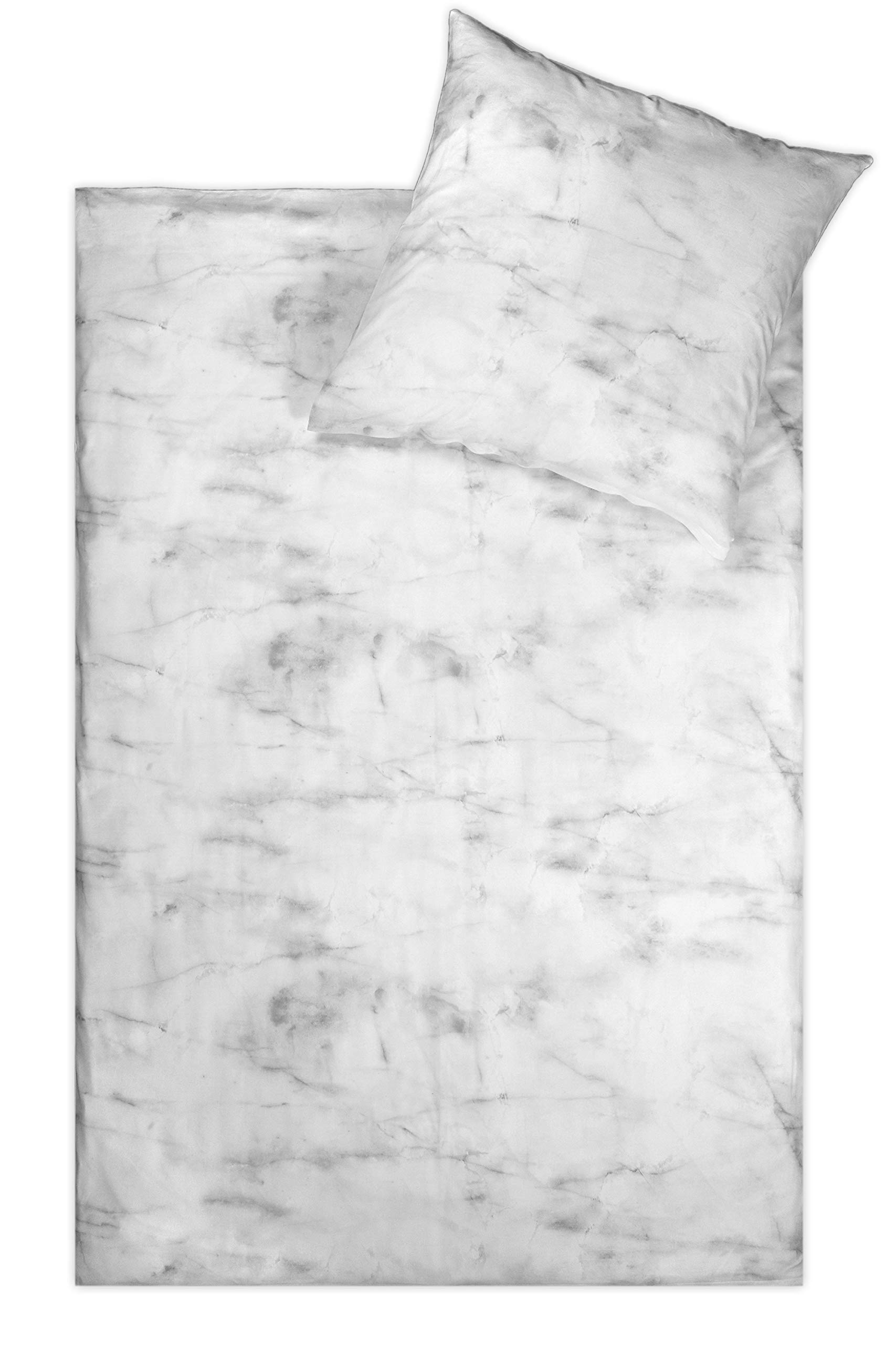 jilda-tex Bio-Bettwäsche 2-teilig 100% Bio-Baumwolle Design Made IN Green Soft Marble 135 x 200 cm + 80x80 cm