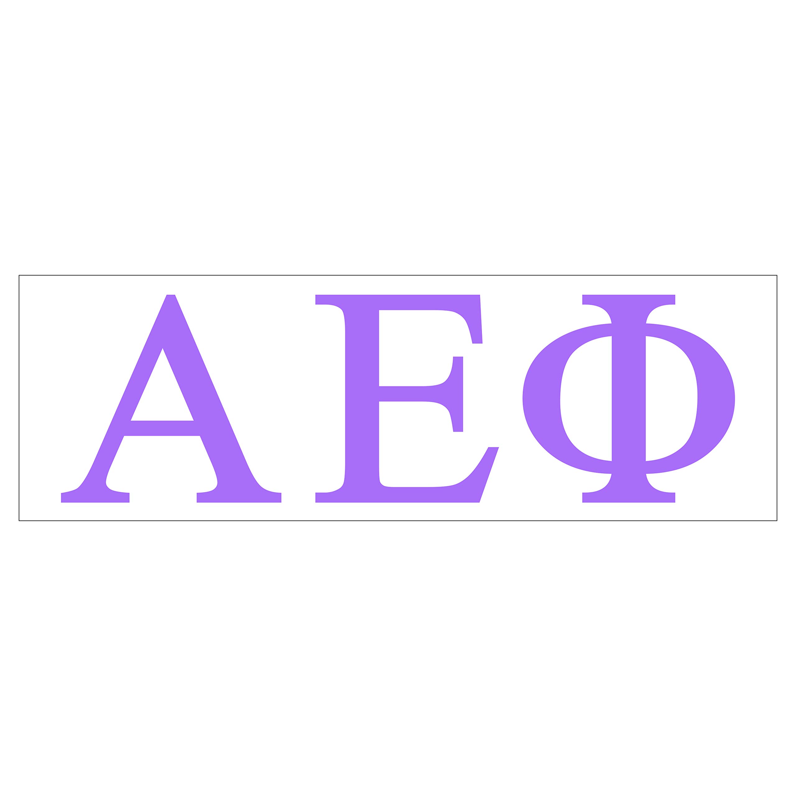 Pro-Graphx Alpha Epsilon Phi Sticker Greek Sorority Decal for Car, Laptop, Windows, Officially Licensed Product, Girls College Group Monogram Design 2.5" Tall - Lilac