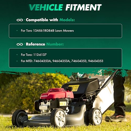 Miniatura 4 de SCITOO Lawnmower Clutch Cable fit for Toro 112-6137 for MTD 746-04353A, 946-04353A, 746-04353, 946-04353 Deck Engagement Cable