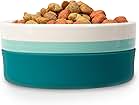 Jonathan Adler: Now House Green Chroma Duo Bowl, Small | Dishwasher Safe, Easy to Clean Dog Bowl with Anti-Skid Lid | Dual Functionality Bowl for Dogs for Storage or Travel