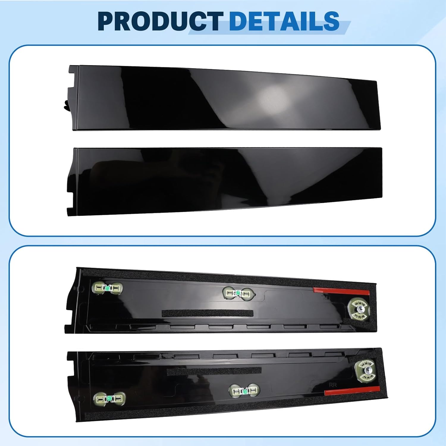 926-243 926-244 Forward Rear Door Molding Trim Applique Compatible with Chevy Tahoe Suburban 3500HD GMC Yukon XL Cadillac Escalade ESV 20963322, 84263146