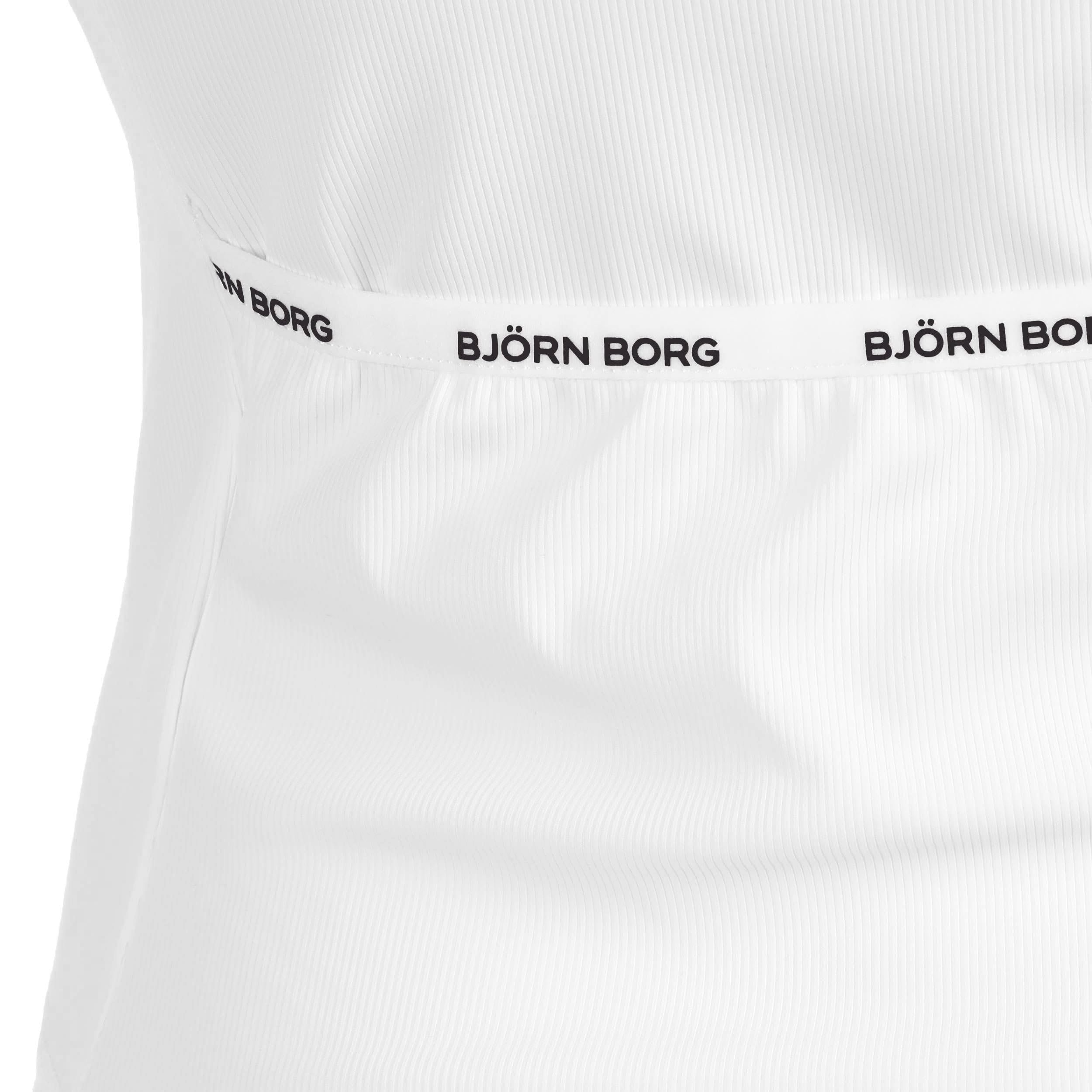 Björn Borg Ace Pocket Ribbed Tank Top Donna Canottiera Bianco