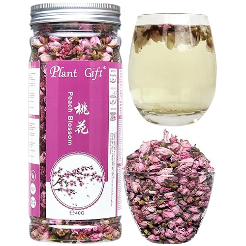 Plant Gift Té seco de flor de durazno flor, flor de melocotones secos, flores de melocotón Té de hierbas Salud 40G