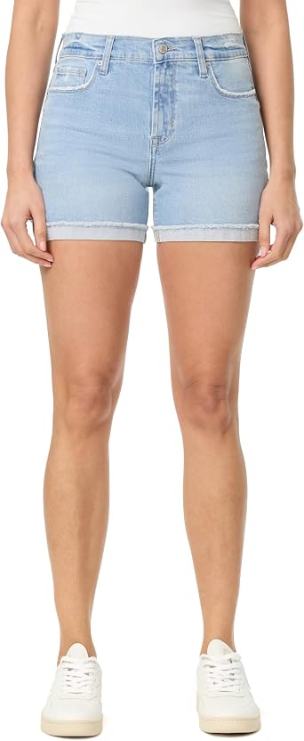 kensie Jeans Shorts for Women 5-Inch Mid Rise Shorts with Single Roll Cuff, Sizes 0-14
