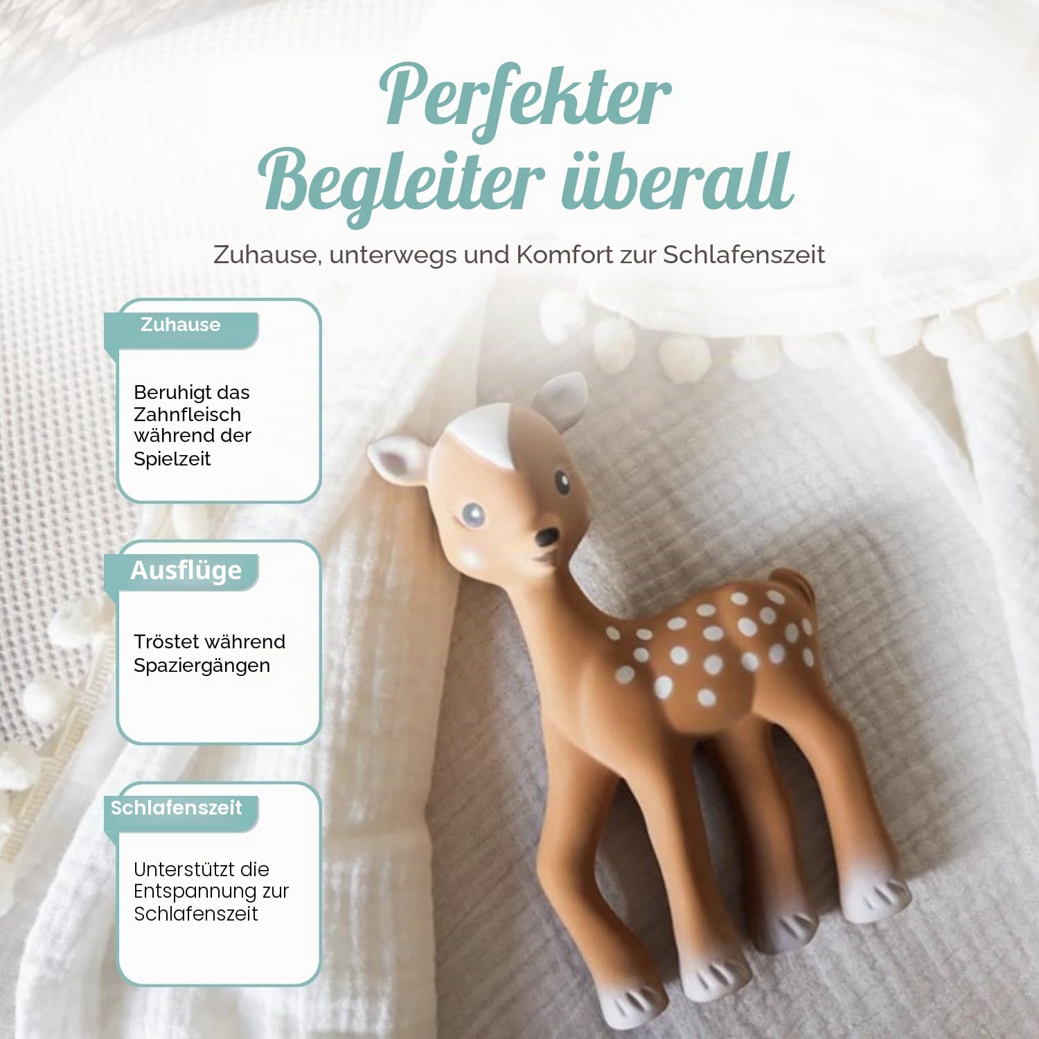 Sophie la Girafe – FanFan The Rehkitz Beißring & Tröster Geschenkset
