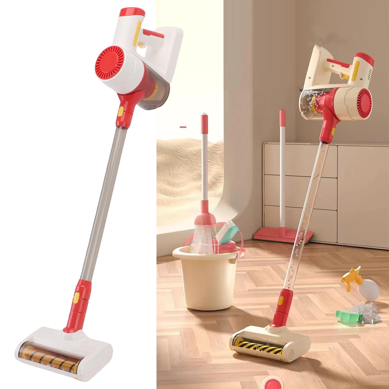 Kit di pulizia, giocattolo realistico per giochi di ruolo dai 3 anni in su, componenti elettronici in plastica