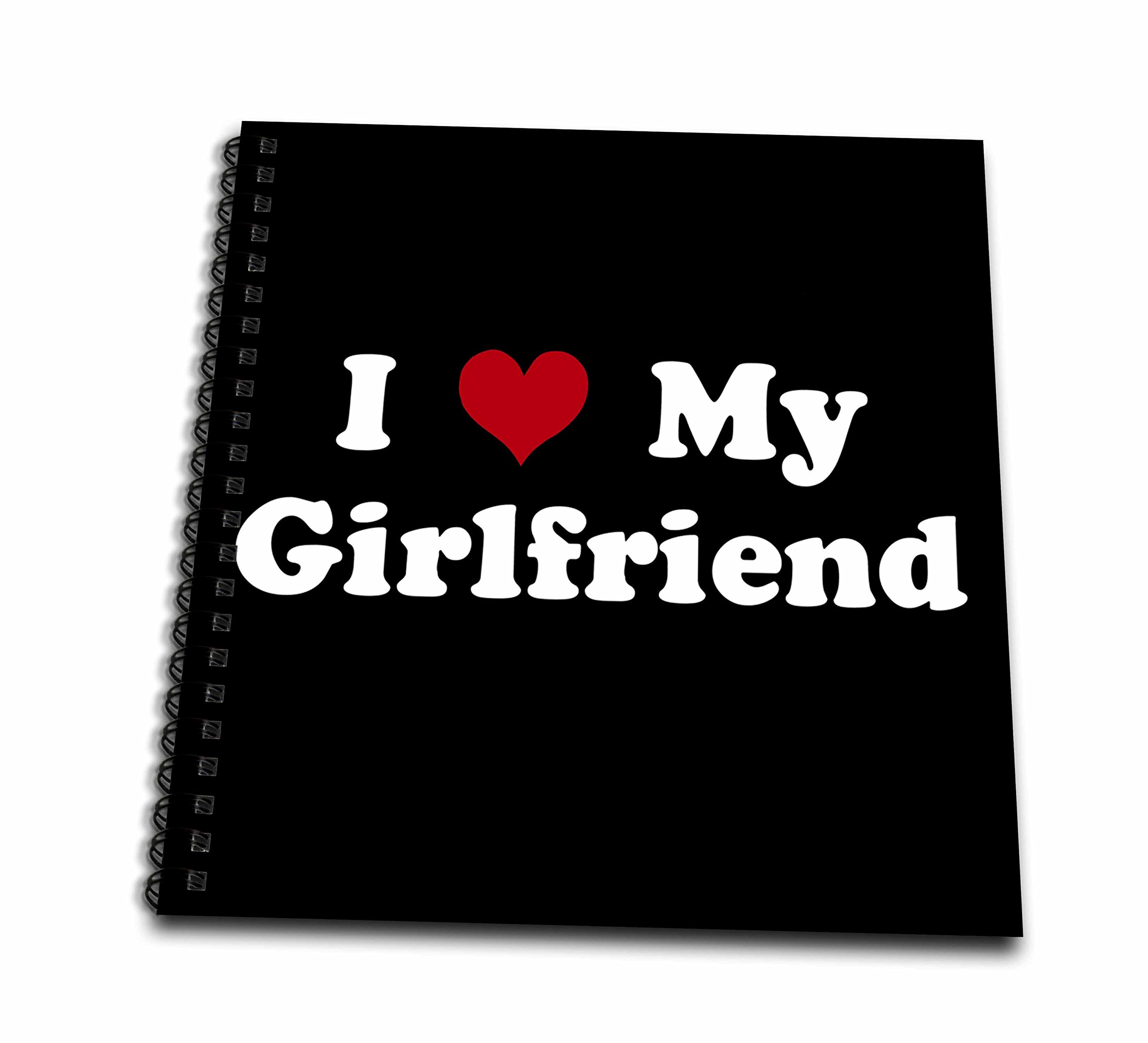 Cadeau de couple I Love My Girlfriend 3dRose DB 16577 2 grand album pour la Saint-Valentin