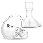 Maymom MyFit 15 mm Shields; Compatible with Medela Breast Pump- PersonalFit, Freestyle, Harmony, Maxi, Freestyle Flex Connector; Connect to Maymom Widemouth/Narrow Connector, 2pcs