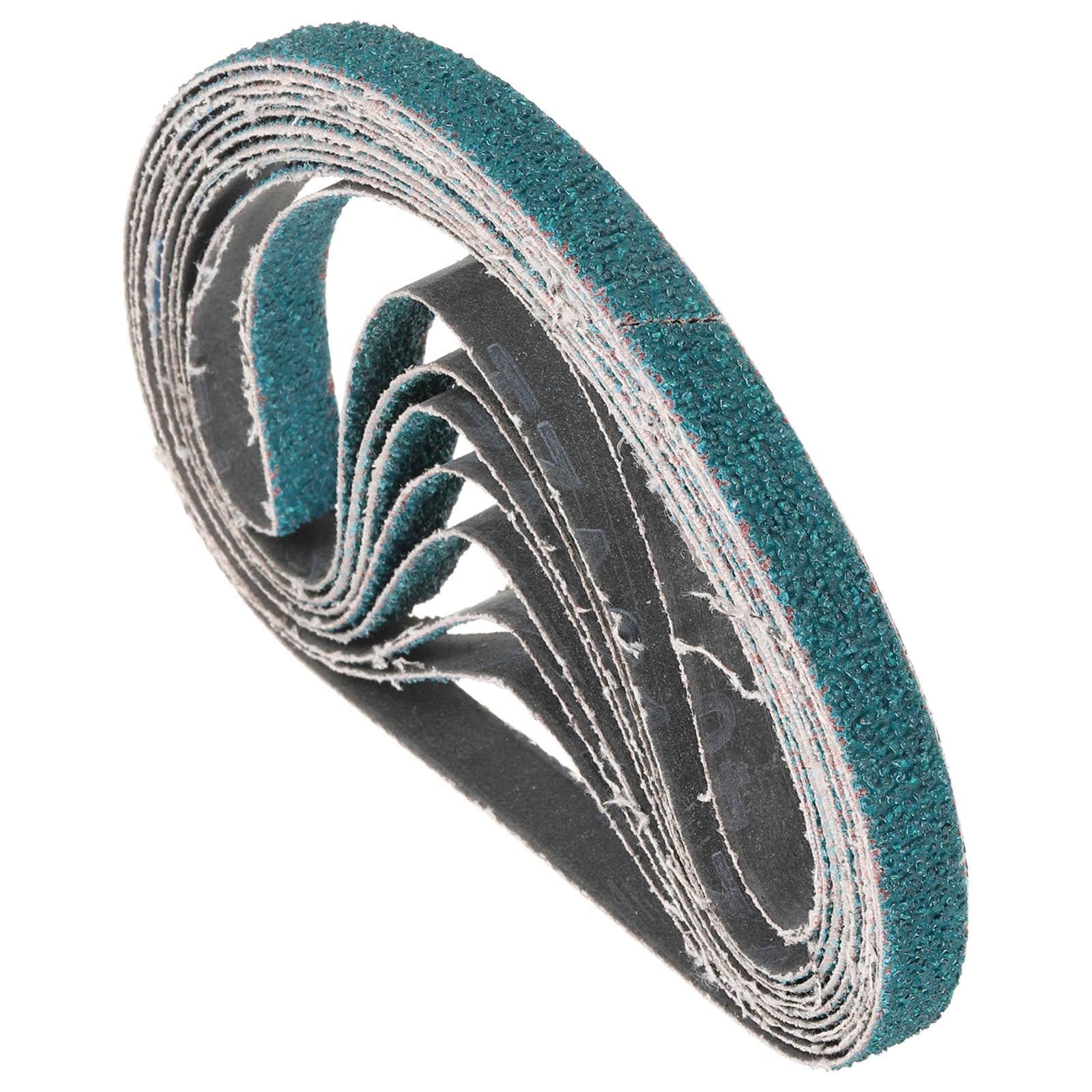 Kozelo 10 Pack Sanding Belts 13mm x 610mm 40 Grit Zirconia Abrasive Belt Sander Paper for Belt Sander Metal Grinding Wood Working Weld Rust Removal