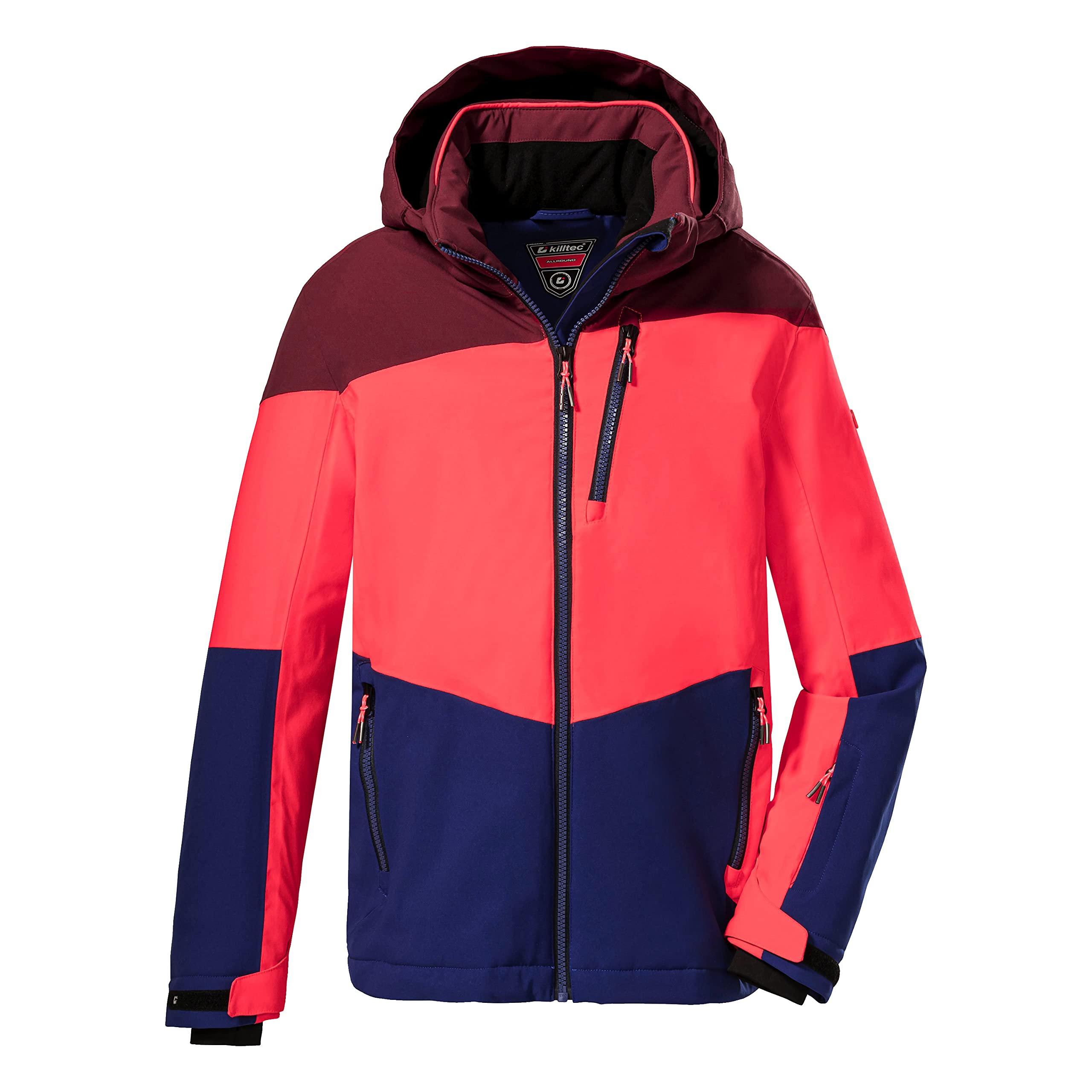 Killtec Ksw 161-Giacca Sci/Giacca Funzionale con Cappuccio e ghetta antineve, Grigio, 140 Bambini e Ragazzi