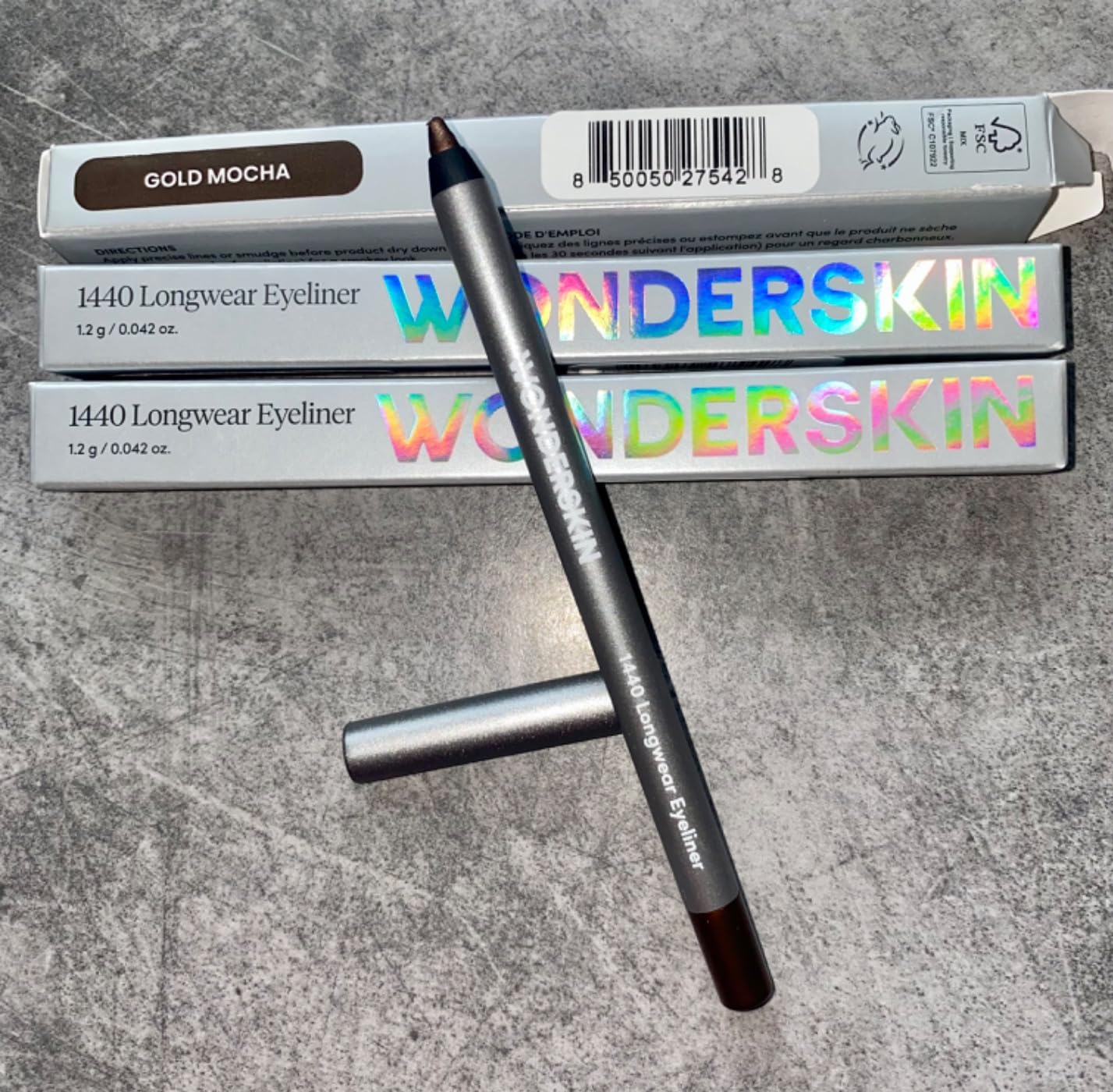 Wonderskin Eyeliner Pencil, 1440 Longwear Deep Black Eyeliner Pencil - Waterproof, Sharpenable & Smudge Proof (Liquorice)
