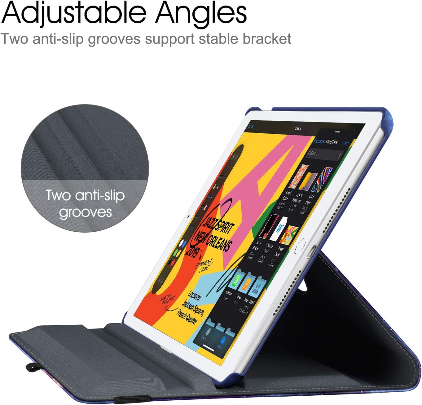 Fintie Case for iPad 9th / 8th / 7th Generation (2021/2020/2019), iPad 10.2 Inch Case -360 Degree Rotating Stand Protective Back Cover, Supports Auto Wake/Sleep, Galaxy