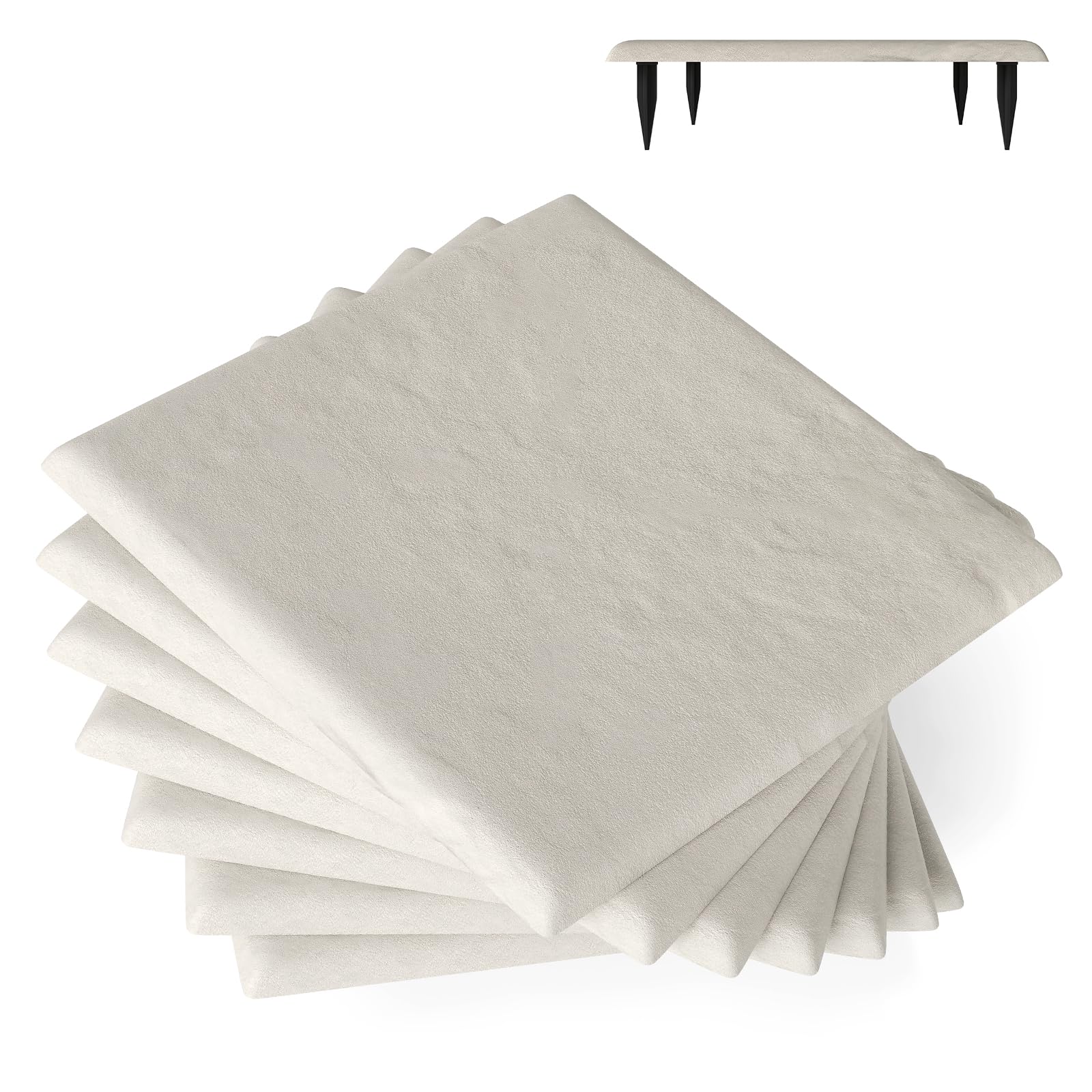 LIFEZEAL 39,5 x 39,5 cm Peldaños con Estacas de Fijación en el Suelo, Piedras Decorativas para Pasarelas de Jardín y Paseos Exteriores, Pavimento Resistente a Todo Tipo de Clima, Adoquines para Césped