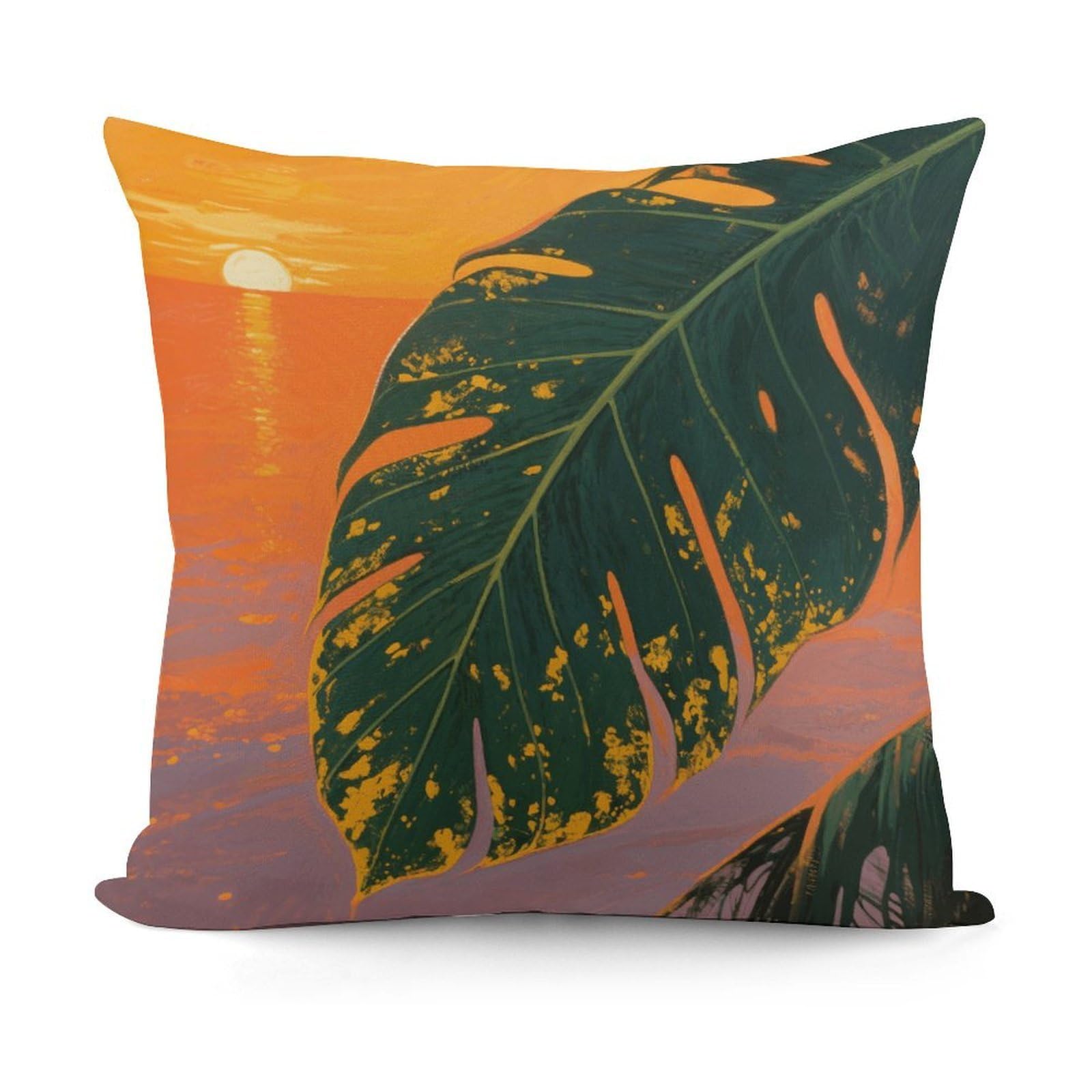 VstaDank Tropical Palm Leaves Throw Pillow Cover Soft Square Cushion Cover Art Artwork Pillow Covers Mordern Couch Pillow Covers Decorative Cushion Case for Chair Couch Bedroom Living Room