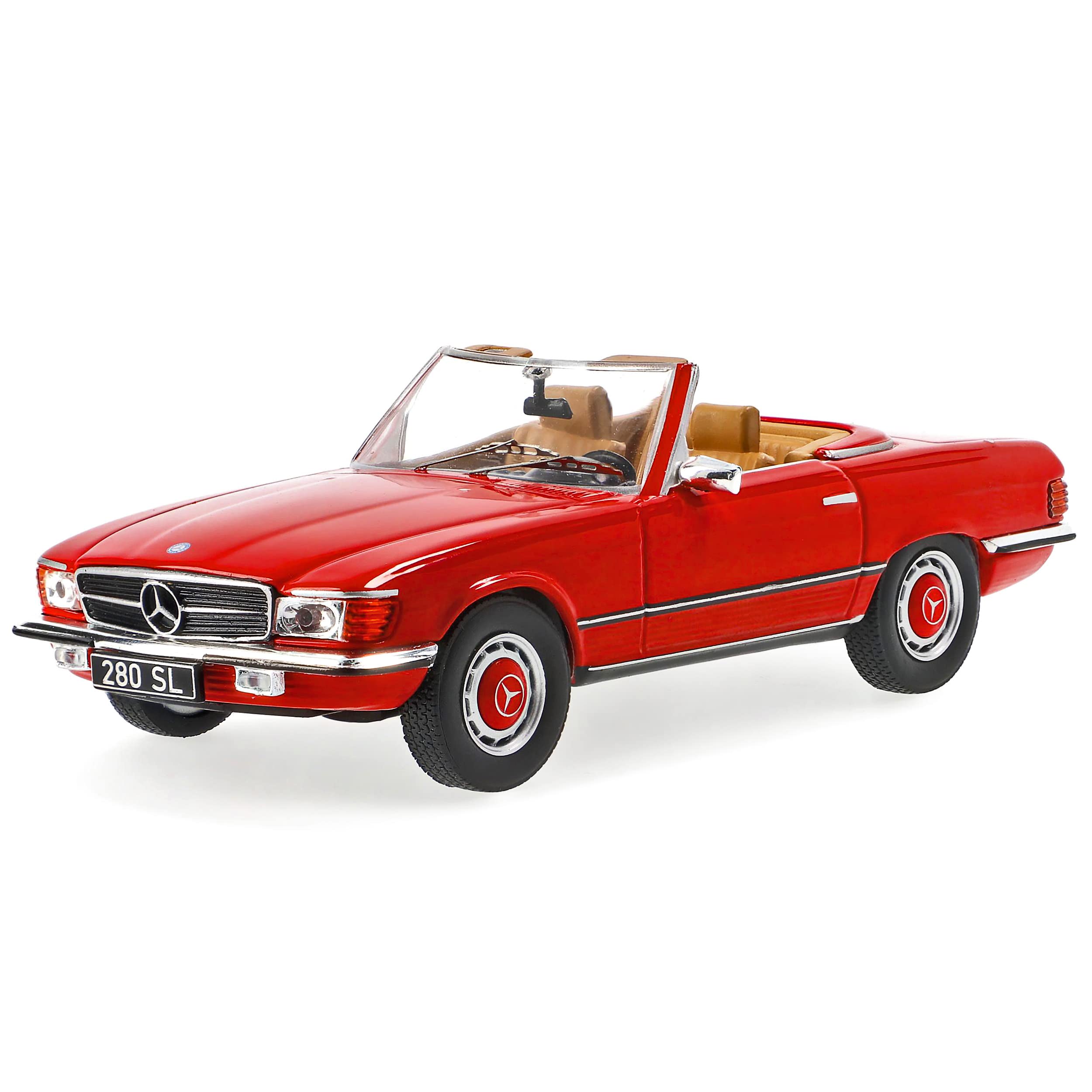 Ixo Mercedes-B SL-Klasse 280 SL Cabrio Rot R107 1971-1989 1/43 Modell Modell Auto