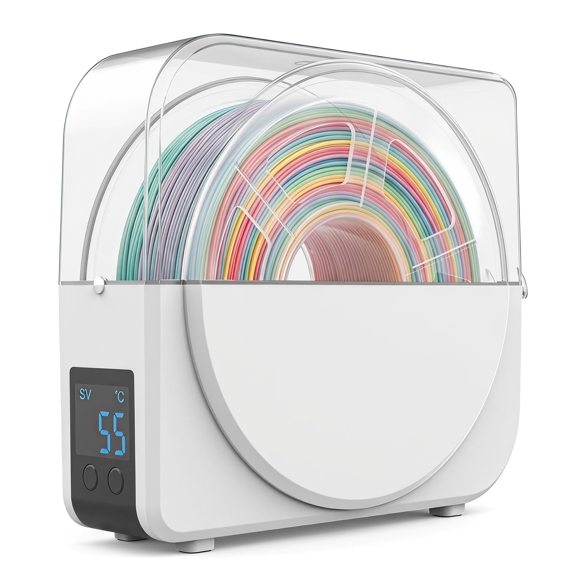 WHOOLEFUN Filament Dryer Box Pla, Filament Dehydrator Spool Holder, 35-55℃ Temperature Adjustable, Compatible With 1.75mm, 2.85mm, 3.00mm Filament, For Pla Petg Abs