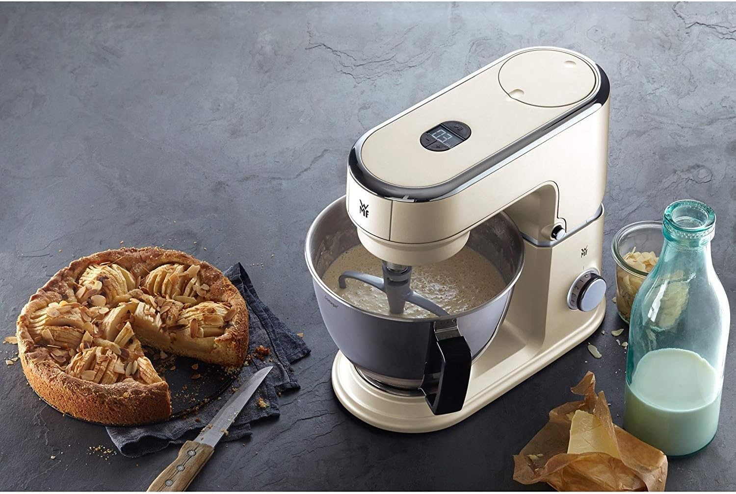 WMF Profi Plus Gemüseschneider mit 4 Schneideinsätze für Gemüse, Obst, Käse, Edelstahl, Zubehör passend zur WMF Profi Plus/Küchenminis Küchenmaschine