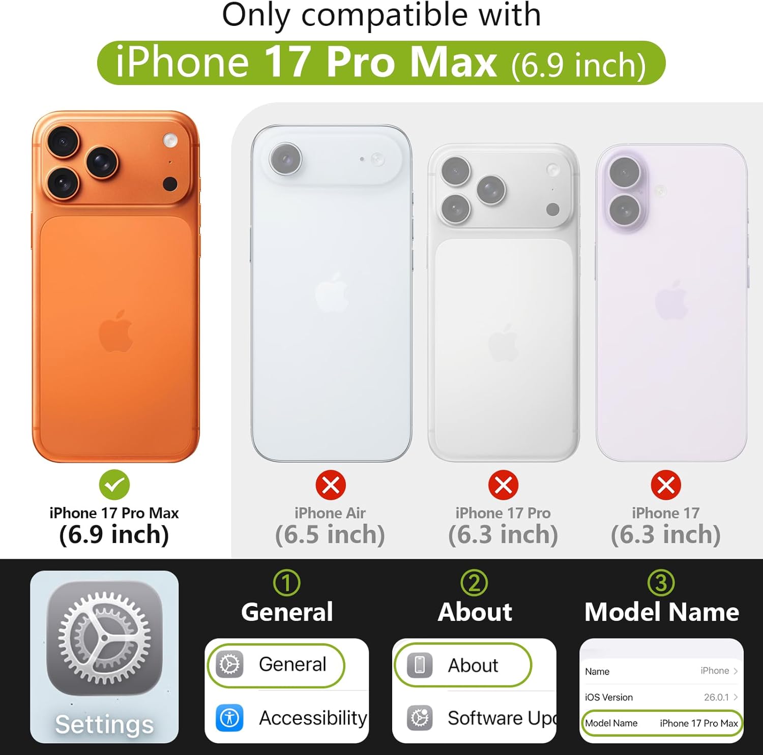 Varikke for iPhone 17 Pro Max Wallet Case Detachable with RFID Blocking Card Holder for Women, Glitter PU Leather Strap Magnetic Flip Removable Phone Case Cover for iPhone 17 Pro Max 6.9", Rose Gold - Image 2