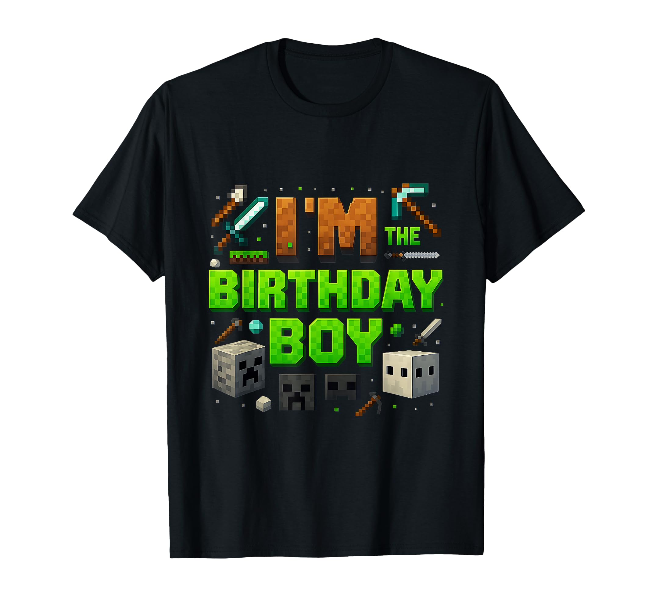 Party Video Gamer Pixel Number I'm The Birthday Boy Bday T-Shirt