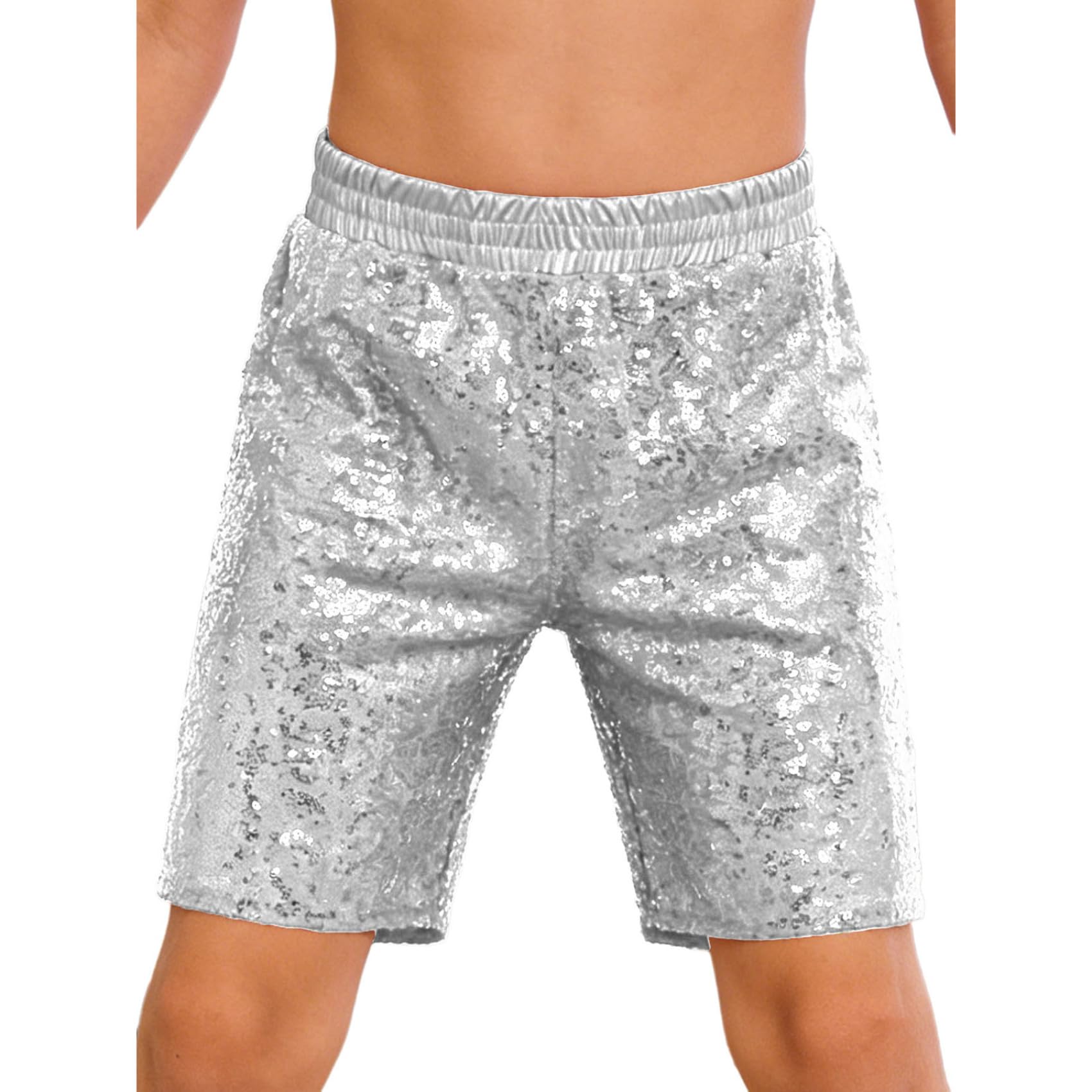 Jungen Mädchen Jazz Tanz Bottoms Sequins Tumbling Shorts Gymnastik Booty Boy Cut Cheerleading Hotpants