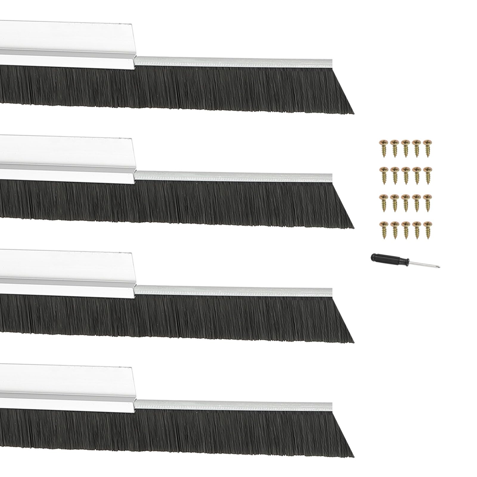 PATIKIL Door Brush Sweeps 0.39" Bristles x 39.37" Long
