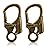 Ahiller Carabiner Clip, Double Anti-Misopening Locking Design, 3 Zinc Alloy Heavy Keychain for Outdoor Camping Hiking, Key Ring Clip (Bronze-2P)
