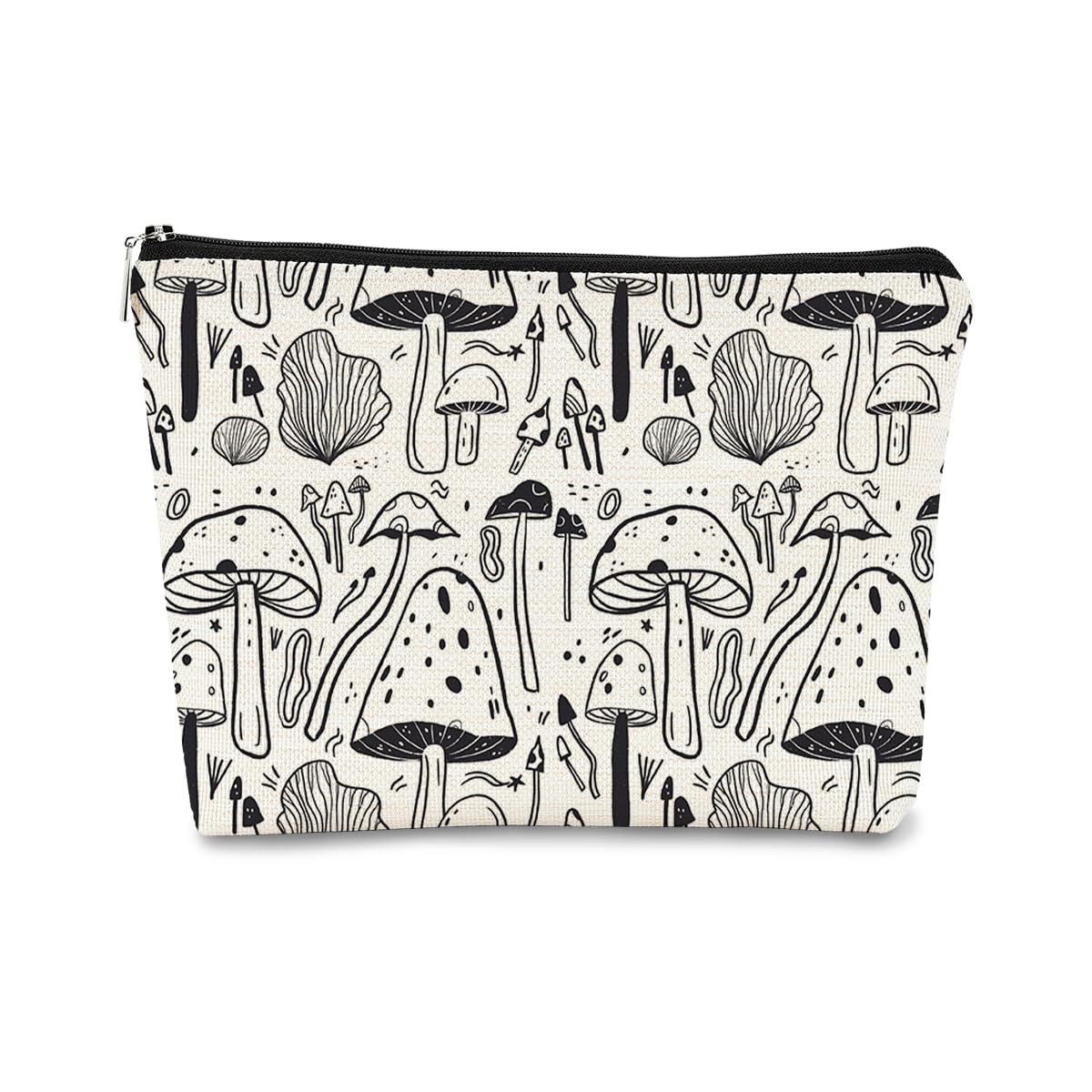 Mushroom Makeup Bag,Cottagecore Cute Gifts for Mushroom Lovers,hand drawn Mushroom Gifts for Women,Small Makeup Bag,Cosmetic Bag,Travel Makeup Bag,