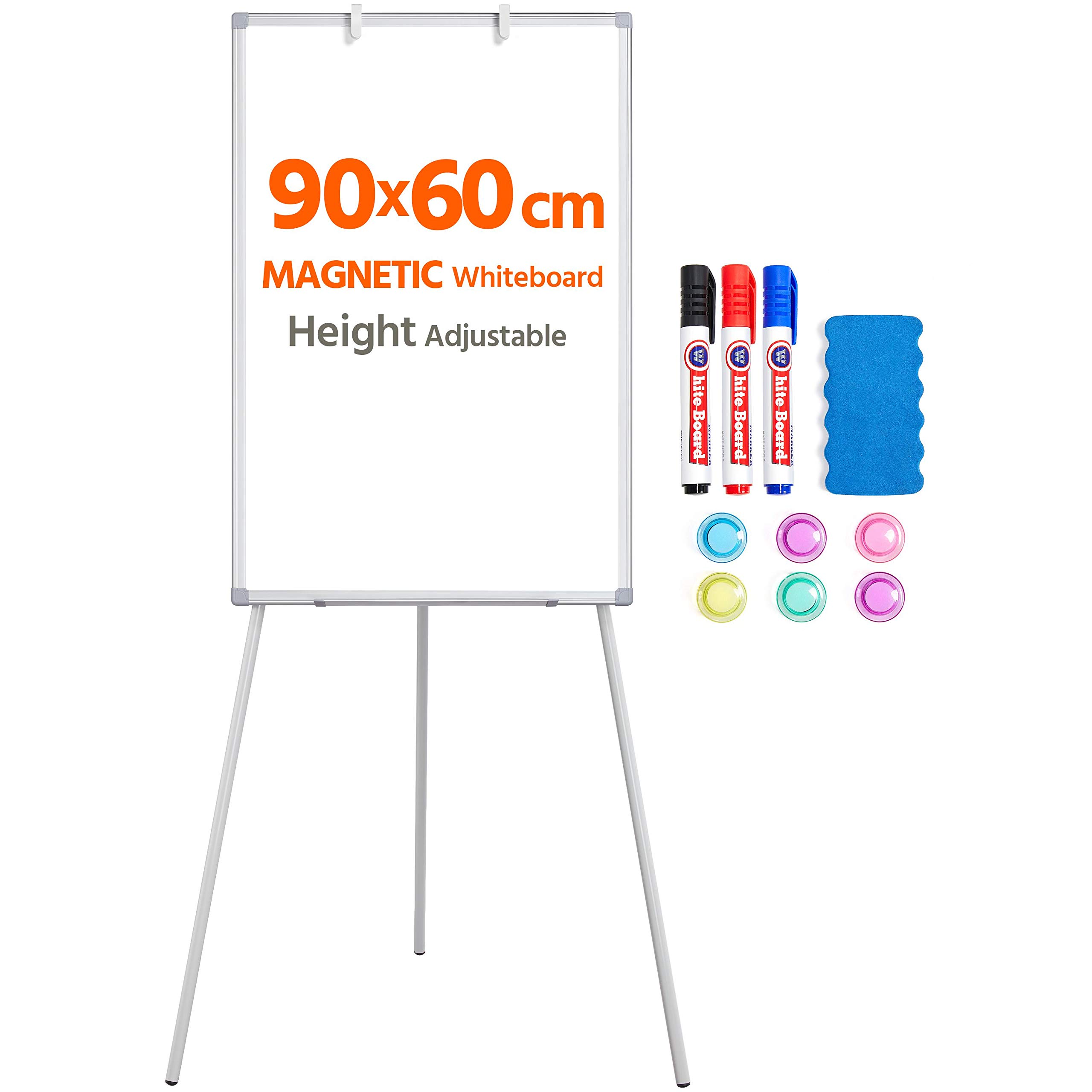 Yaheetech 90x60cm Tripod Whiteboard/Flipchart Easel, Portable