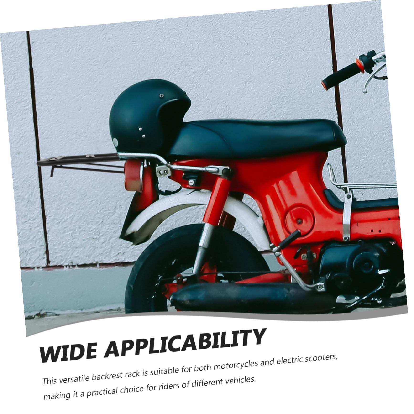 Portapacchi Stabile Posteriore in Ferro Nero Multiuso per Veicoli a Due Ruote, Scooter Elettrico, per Trasportare Bagagli e Attrezzatura Extra