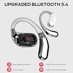 Monster Écouteurs Open Ear AC317, Appels cristallins, 24 heures de lecture, Chargement Type-C, Contrôle tactile, Écouteurs sans fil ouverts résistants à la transpiration, Écouteurs sans fil Bluetooth 5.4 (Blanc)