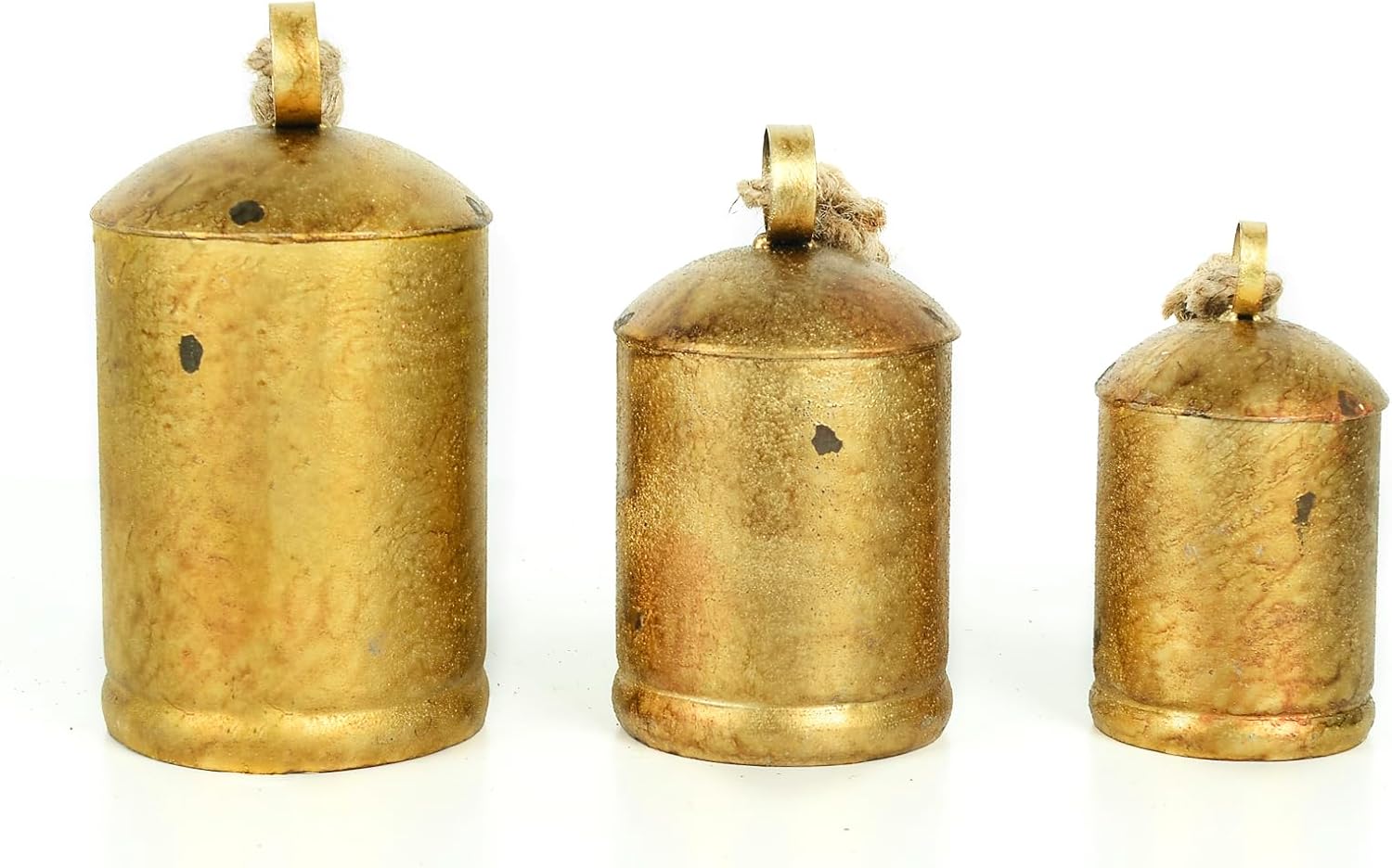 Cow Bells Christmas Decor Large, Handicrafts Rustic Bells Cowbells, Gold Bells for Christmas