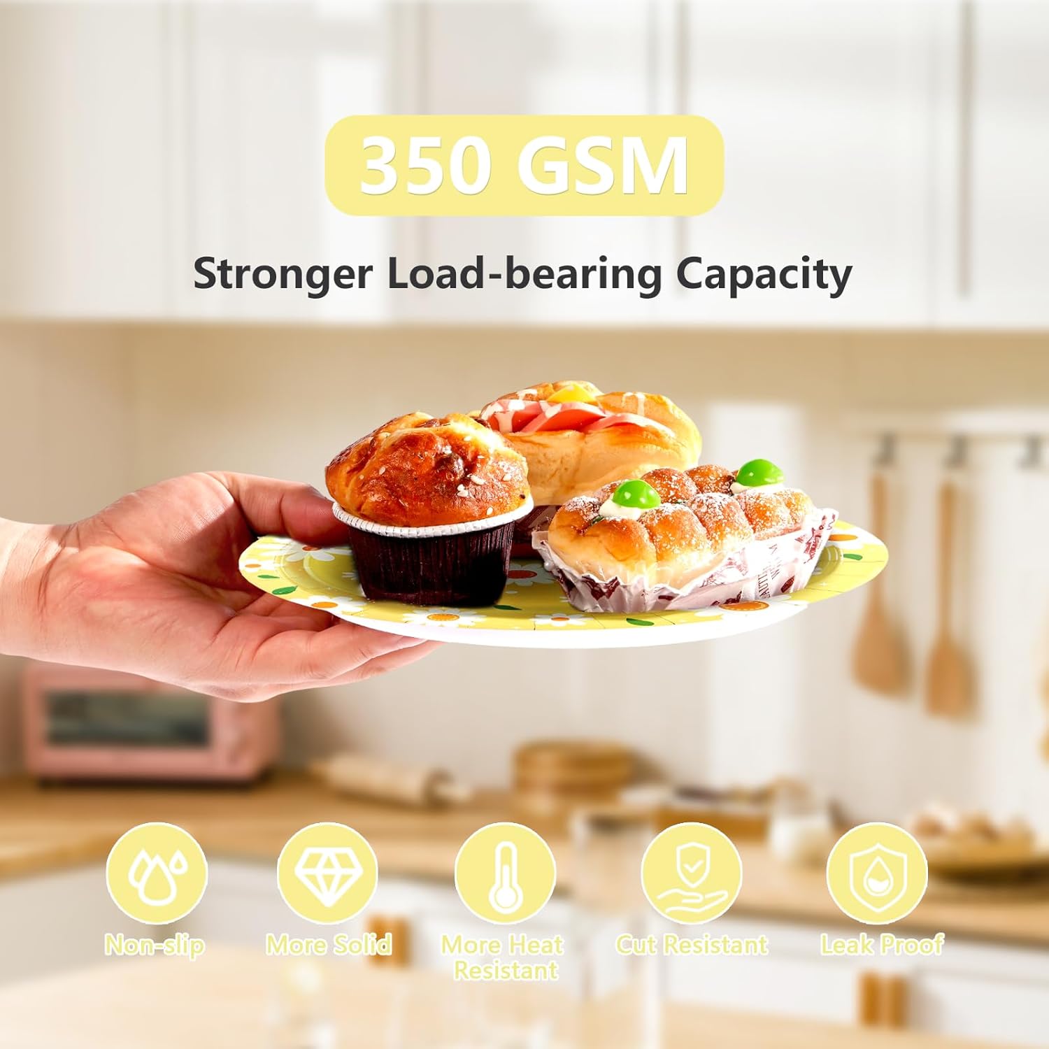 168Pcs Daisy Birthday Decoration Yellow Daisy Plates and Napkins Spring Summer Yellow Flower Tableware Set for Birthday Baby Shower Bridal Shower Wedding Party Supplies, Serves 24