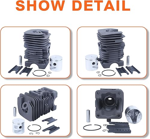 Miniatura 6 de Mtanlo Kit de reconstrucción del extremo superior del pistón del cilindro para Poulan Pro PP4218AVX PP4218 PPB3416 PPB4018 P4018WM P4018WT PP4218AVL