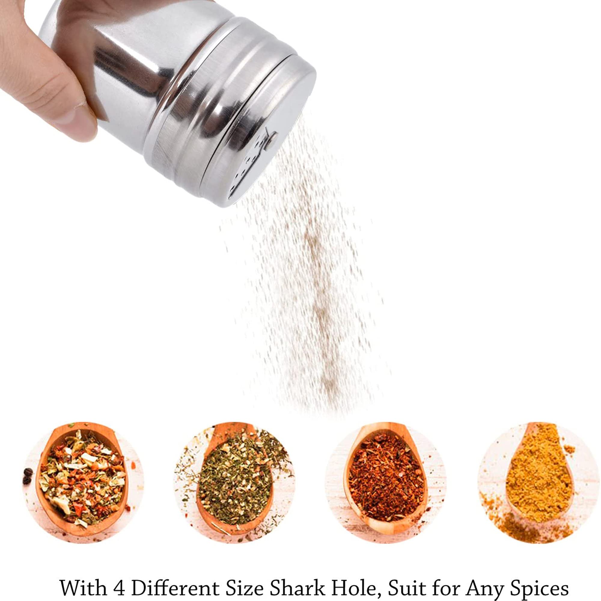 Salières En Inox - Lot De 2 Pots Avec Couvercle, Pour Farine, Sucre, épices