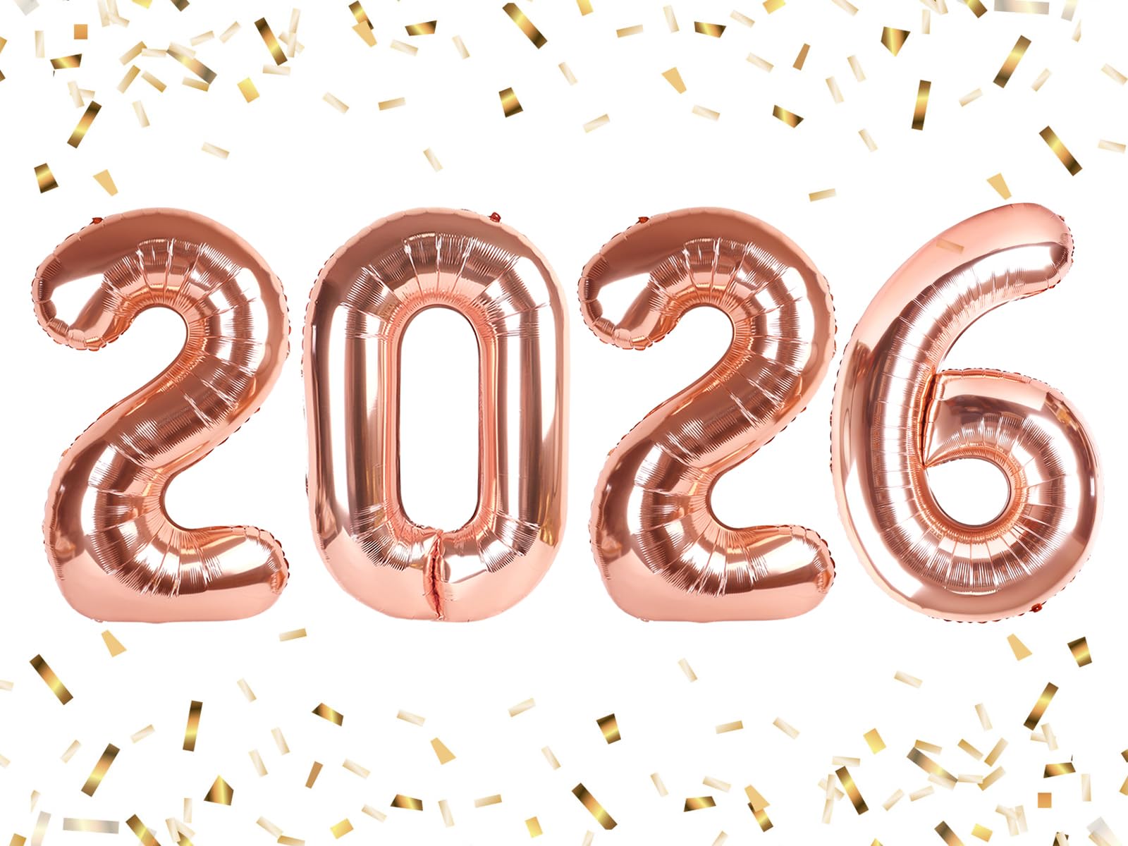2026 Balloon 40 inch Rose Gold Number Balloons for 2026 Party Decorations