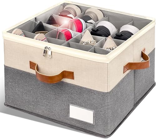 Organizador de zapatos para armario, contenedores plegables de almacenamiento de zapatos con cubierta transparente, soporte para zapatos que ahorra