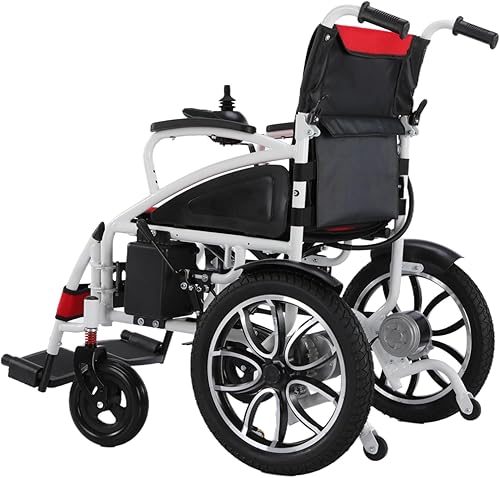 Miniatura 19 de Rubicon Silla de ruedas eléctrica plegable todo terreno DX01, motor de 500 W, rango de 12 millas, capacidad de 300 libras. Duradera, potente. Silla