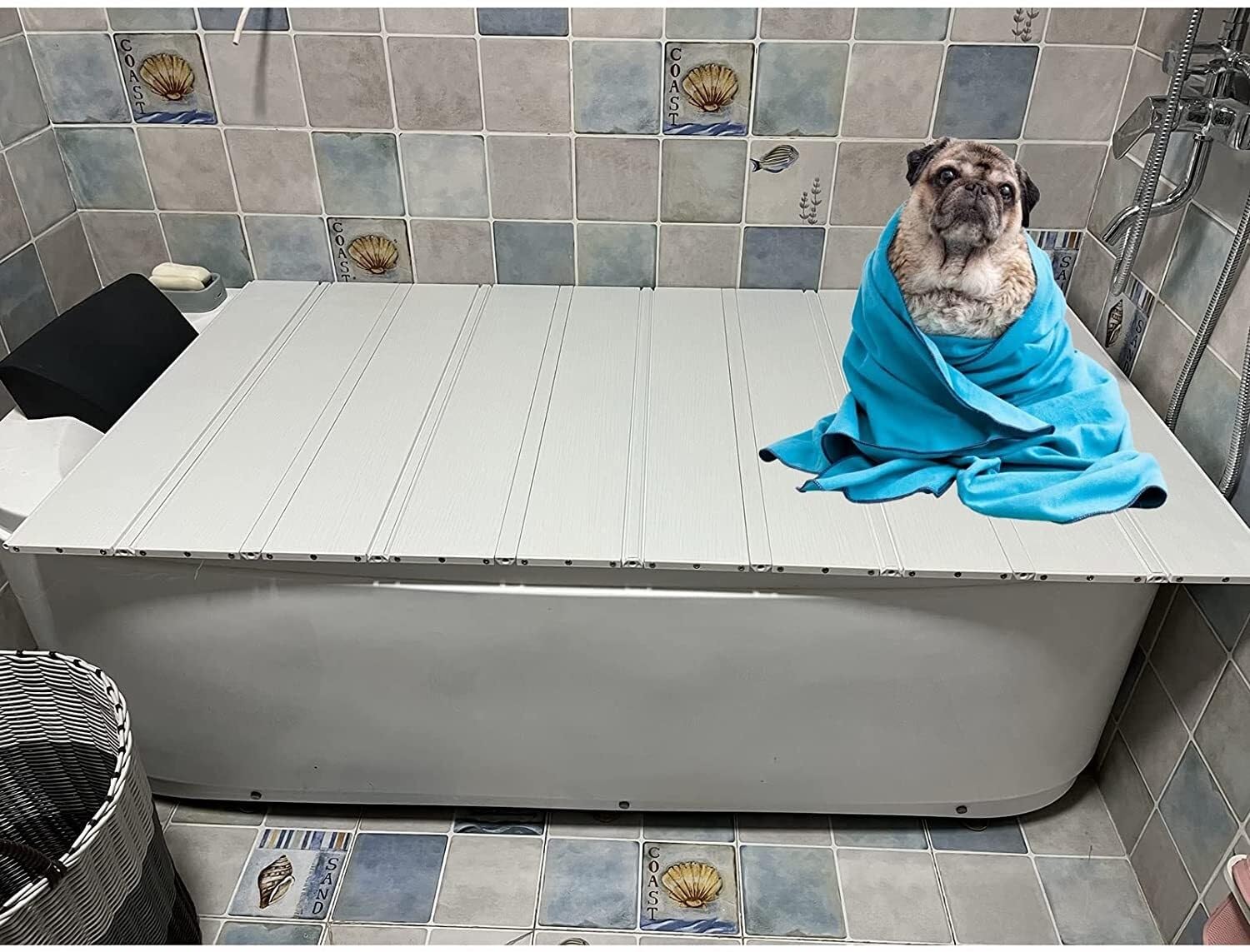 Panneau de protection baignoire JATIBOSH isolant PVC blanc luxe