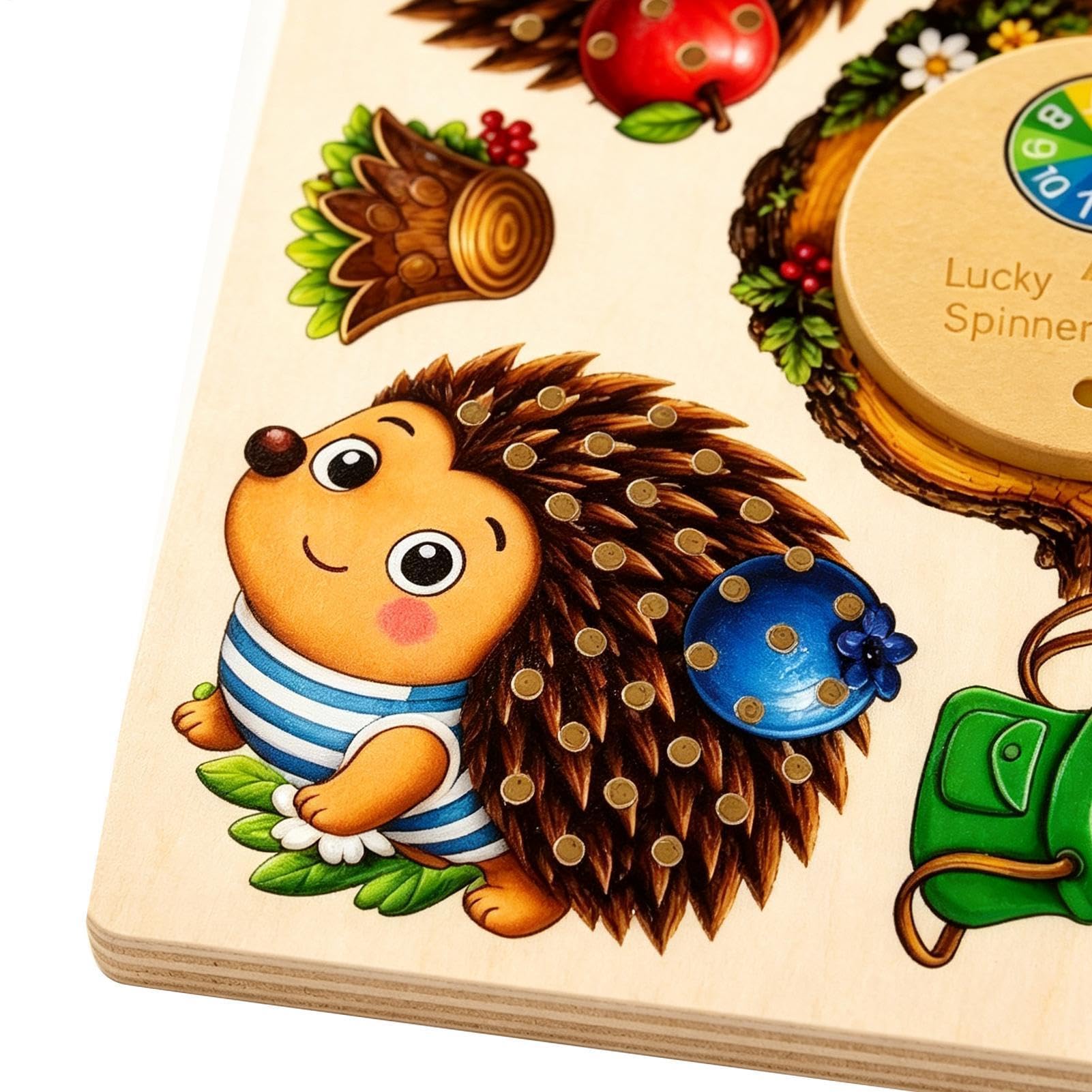 Erizo De Motricidad Fina Con Juegos Interactivos De Motricidad Fina | Tablero De Clavijas Para Contar Y Matemáticas Para Niños Hogar Escuela Preescolar Aula Viaje Cumpleaños