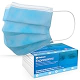 Expressions Disposable Face Masks - Box of 50 ASTM Level 3 Surgical Masks - 3 Layer Medical Masks Made in Canada - Blue Adult Masks