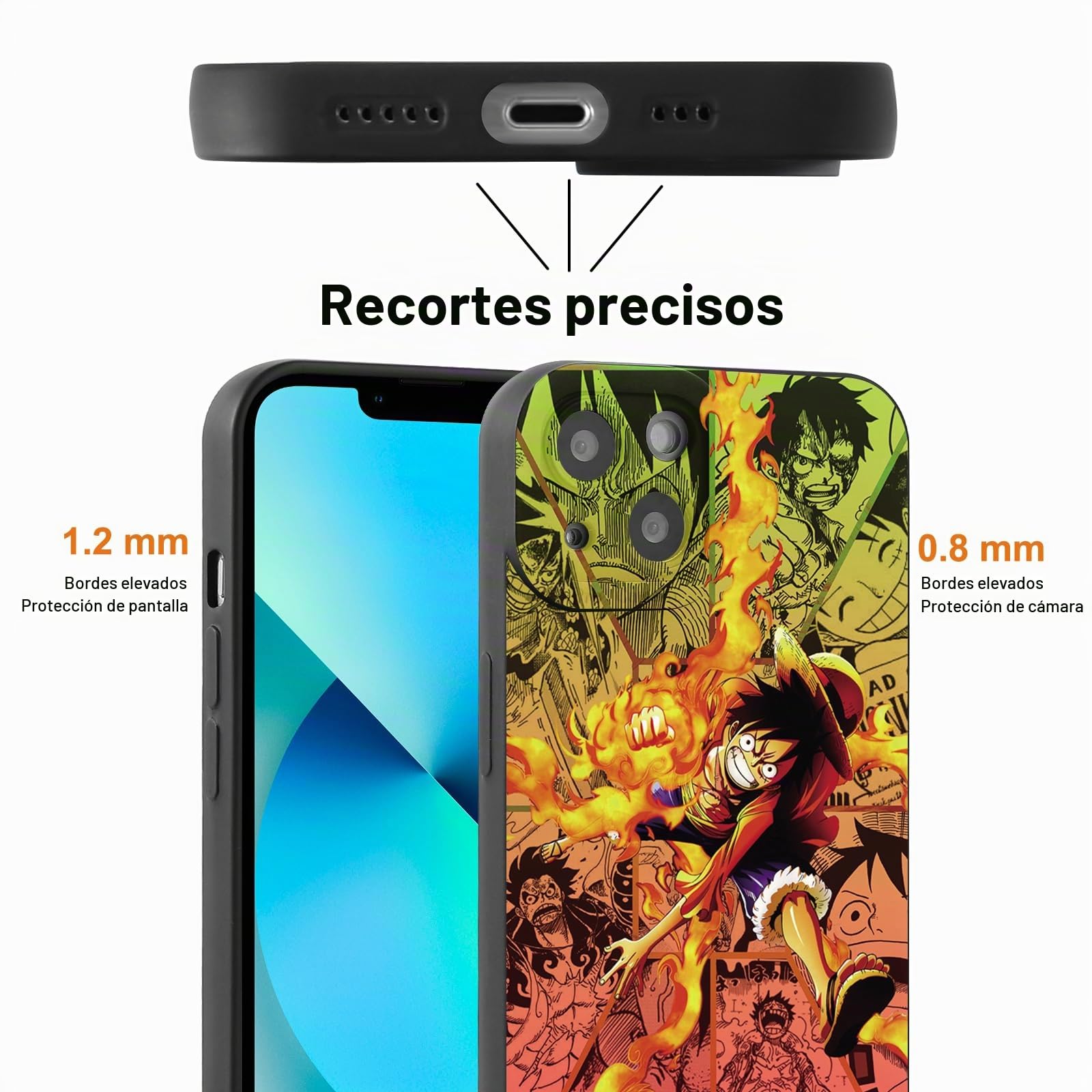 Funda De TPU Con Diseño De Anime Luffy Gear 5 Para Xiaomi Redmi Note 10 Pro Y 10 Pro Max | 2 Piezas Con Protección De Cámara | Antigolpes Y Suave