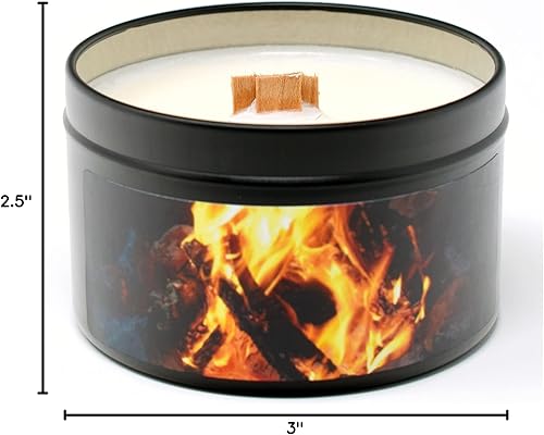Miniatura 8 de Candeo Candle Vela de citronela, perfumada de fogata, mecha de madera, sin DEET - Hecha con aceites esenciales a base de plantas y una mezcla de