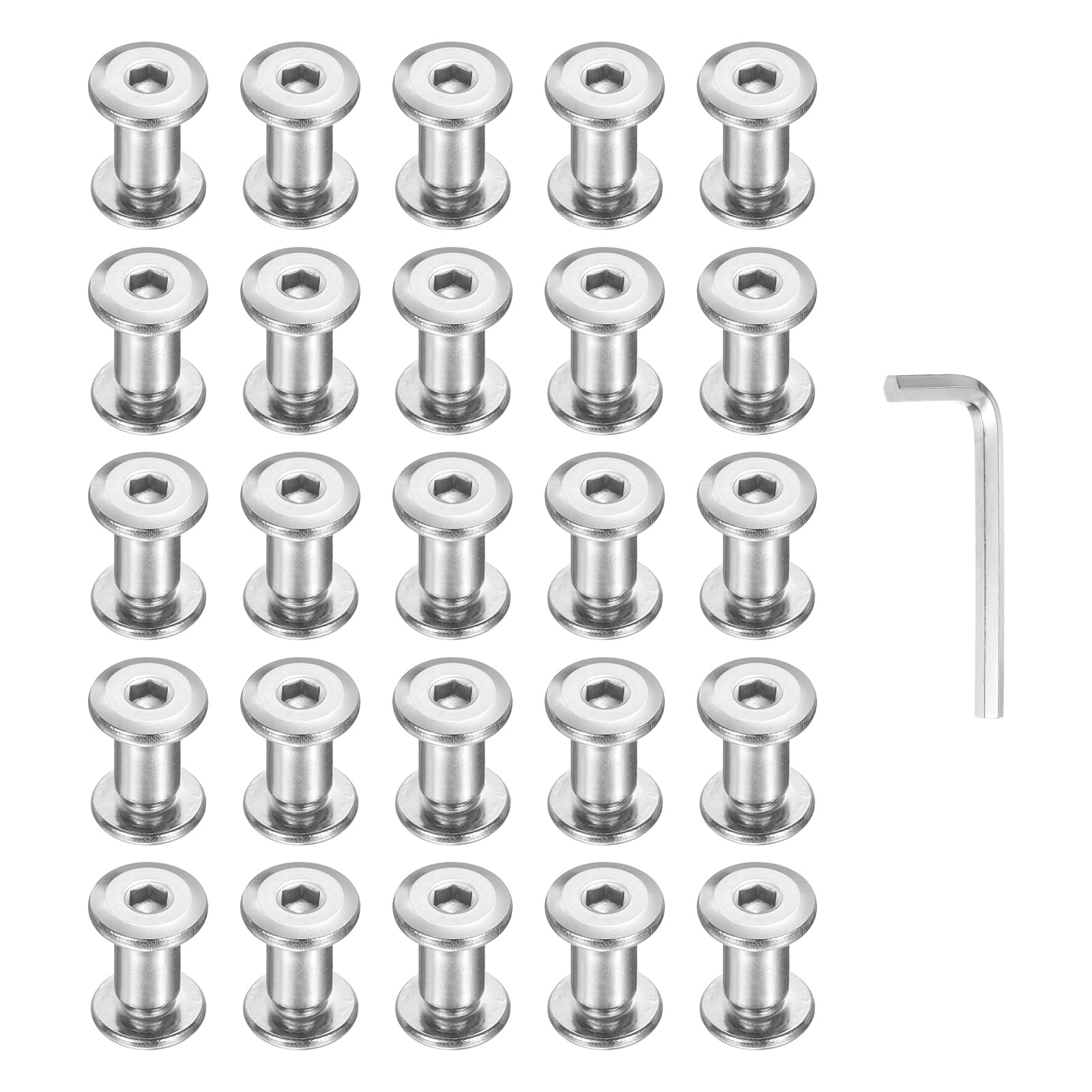 PATIKIL M5x5mm Hex Chicago Screws 6x8mm
