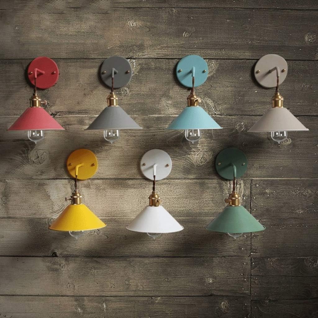 Apliques Pared Pasillo Lámpara De Pared Nórdica Para Dormitorio, Luz De Pared E27 Moderna, Sala De Estar, Pasillo Creativo, Lámparas De Noche Lamparas de Pared Pasillo (Color : C)