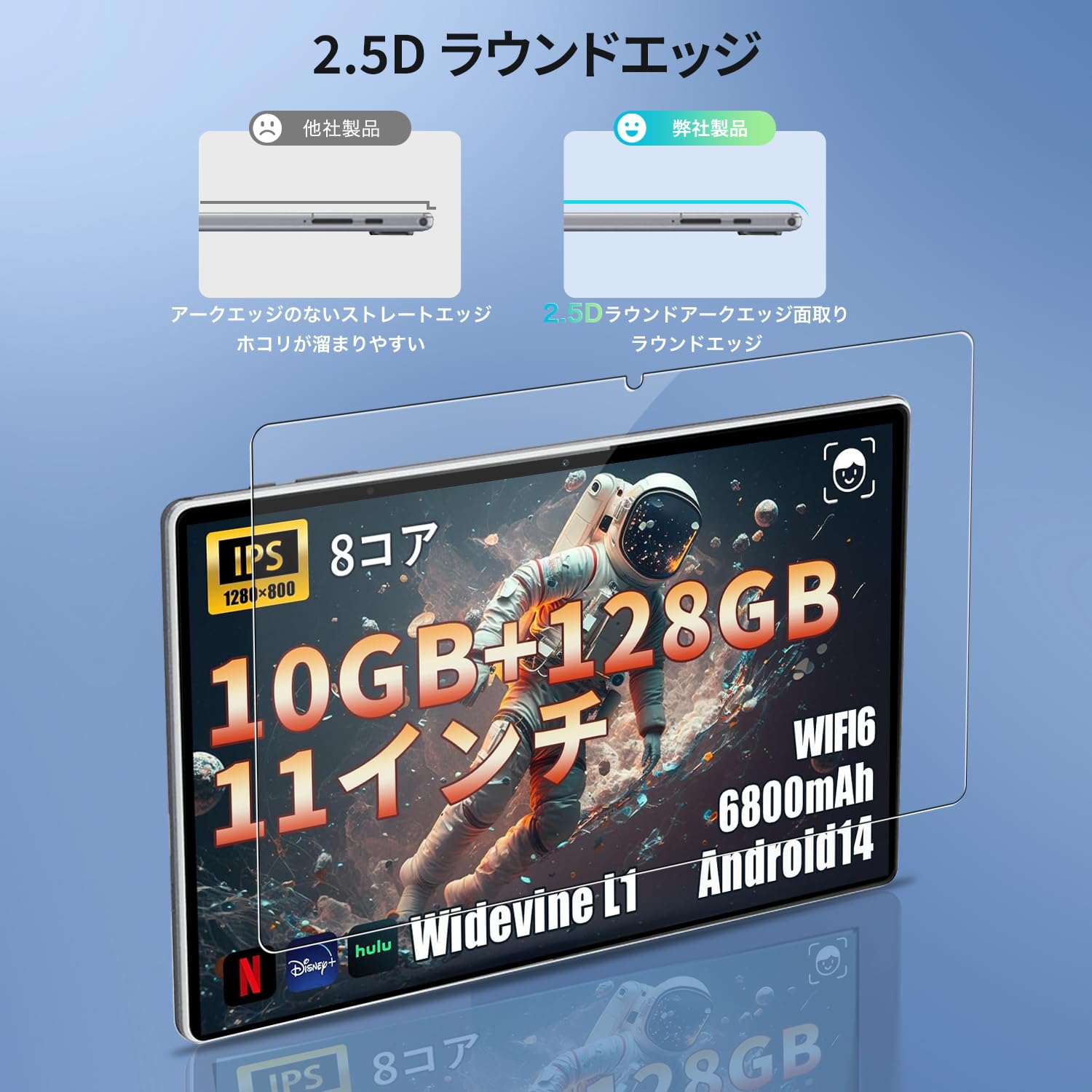 Amazon.co.jp: 【2枚セット】For HiGrace A6 HD Android 14 タブレット