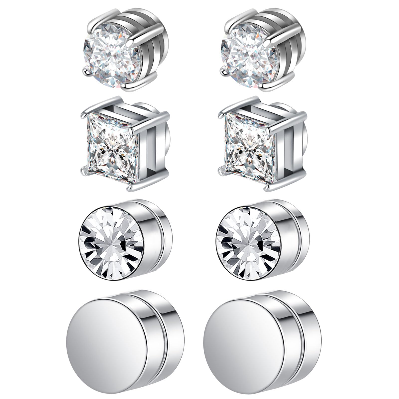 Pendiente Magnético Mujeres Hombres Pendiente Falso No Piercing Clip en Imán Joyería Acero Inoxidable