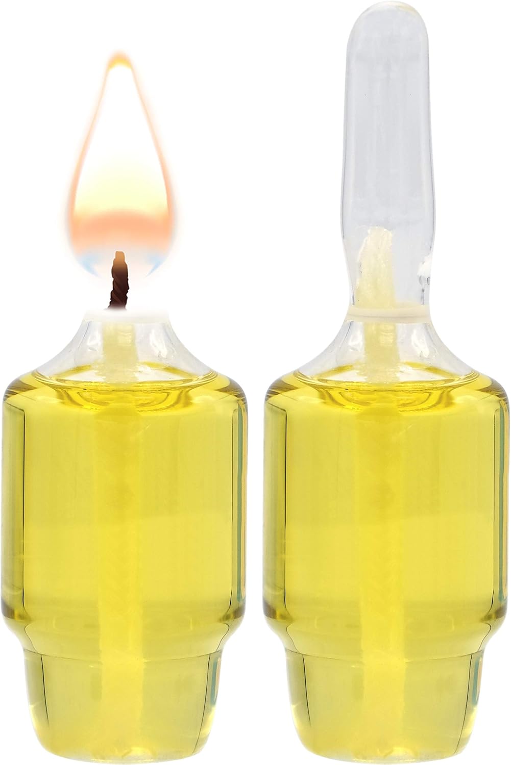 Hanukkah Pre-Filled Olive Oil Glass Cup Candles, 3 Hours, Ready to Use, 44 Cups for All 8 Nights of Hanukkah (Original Olive Oil, Single)