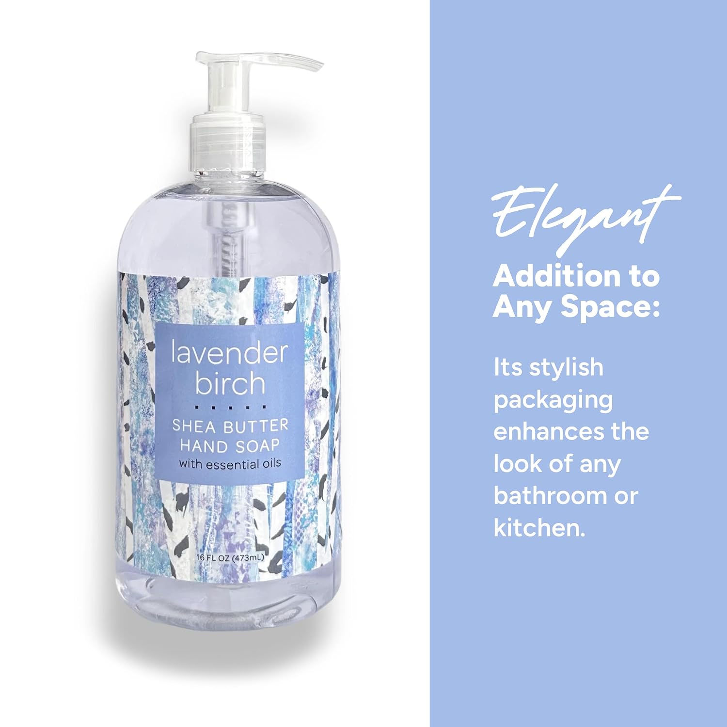 Greenwich Bay Trading Shea Butter Hand Soap – Lavender Birch Moisturizing Liquid Hand Soap, Calming Spa Scent, Gentle for Sensitive Skin, Pump Bottle for Kitchen & Bathroom, 16 fl oz/473 ml image 5